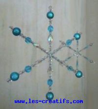 Light blue crystal snowflake