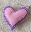 Double heart felt decoration