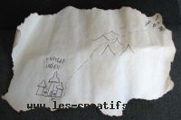 treasure map on parchment paper