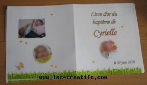 Making a christening guest book