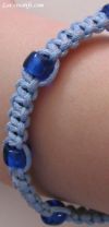 Macramé flat knot bracelet