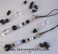 Black and white beaded Christmas lights