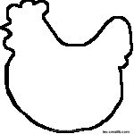 stencil template Easter hen