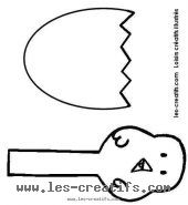 coquille de Paques chick template