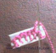 making a bead in embroidery stitch