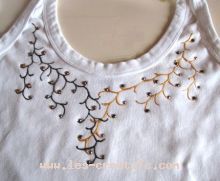 personalized top with 3d paint + rhinestones