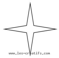 4-pointed star stencil