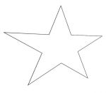 stretched star stencil