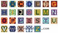 cross-stitch letter diagrams