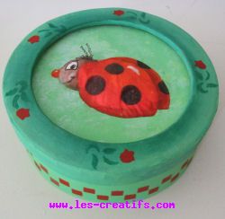 embossed ladybug napkin collage