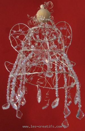 Twisted wire Christmas angel pendant