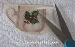 Christmas napkin cut-out