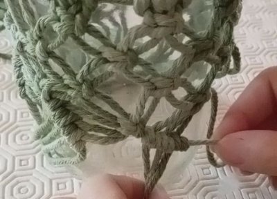 macramé knot half-key rod