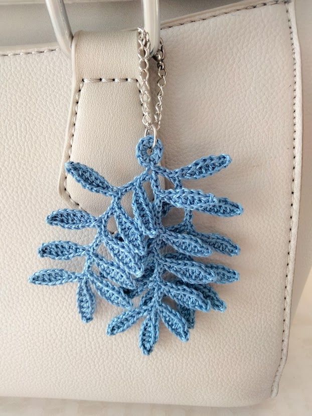 Bag jewel - Leaves - Lavender