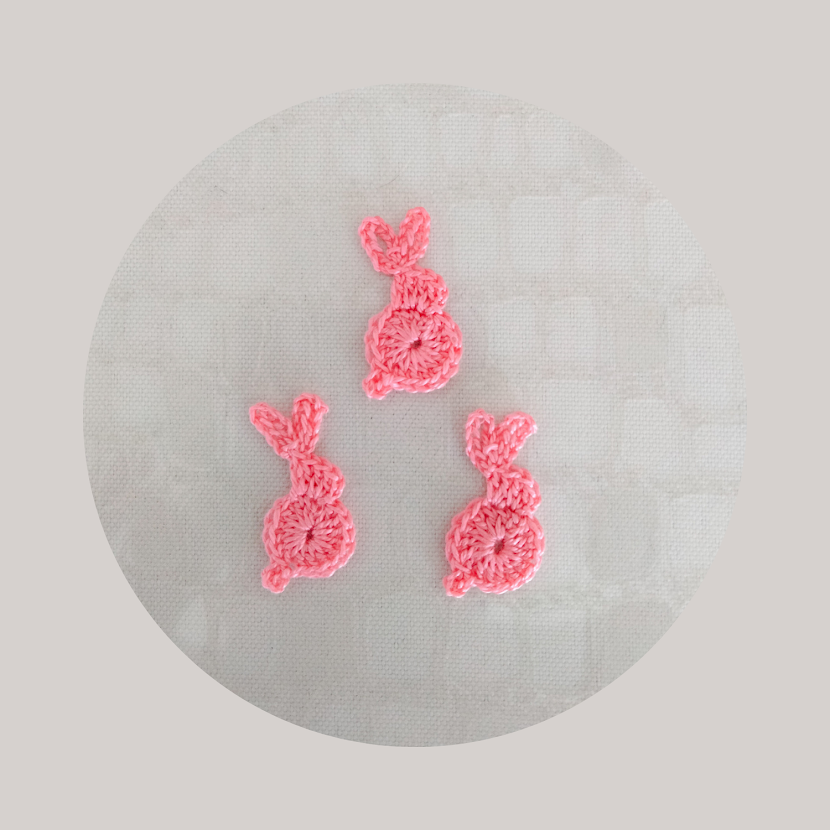 Candy Pink Rabbit Appliqué