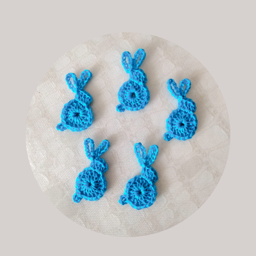 Electric Blue" Little Rabbit Appliqué