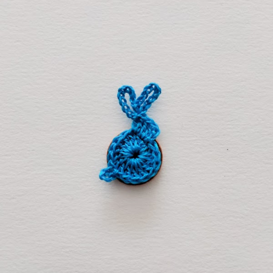 Electric Blue" Little Rabbit Appliqué