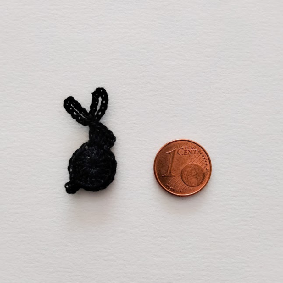 Little Rabbit Appliqué "Black