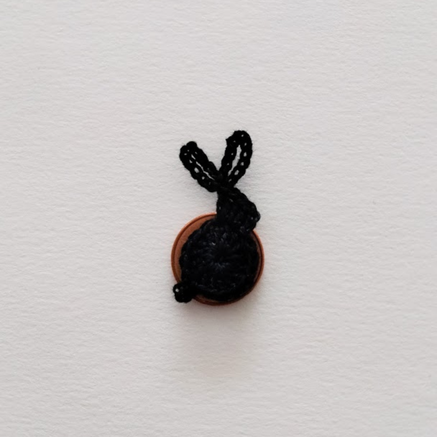 Little Rabbit Appliqué "Black