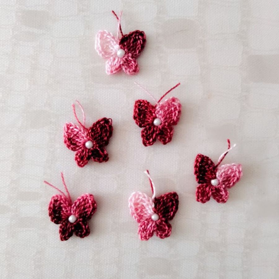 Small butterfly - from pink to burgundy