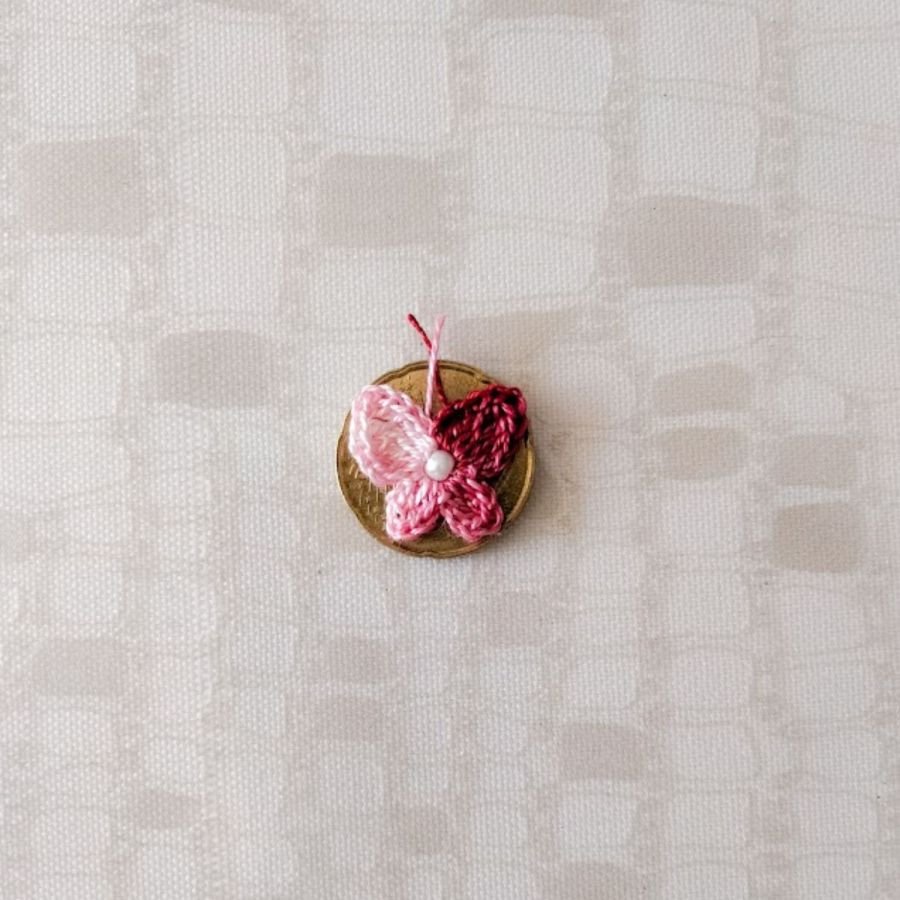 Small butterfly - from pink to burgundy