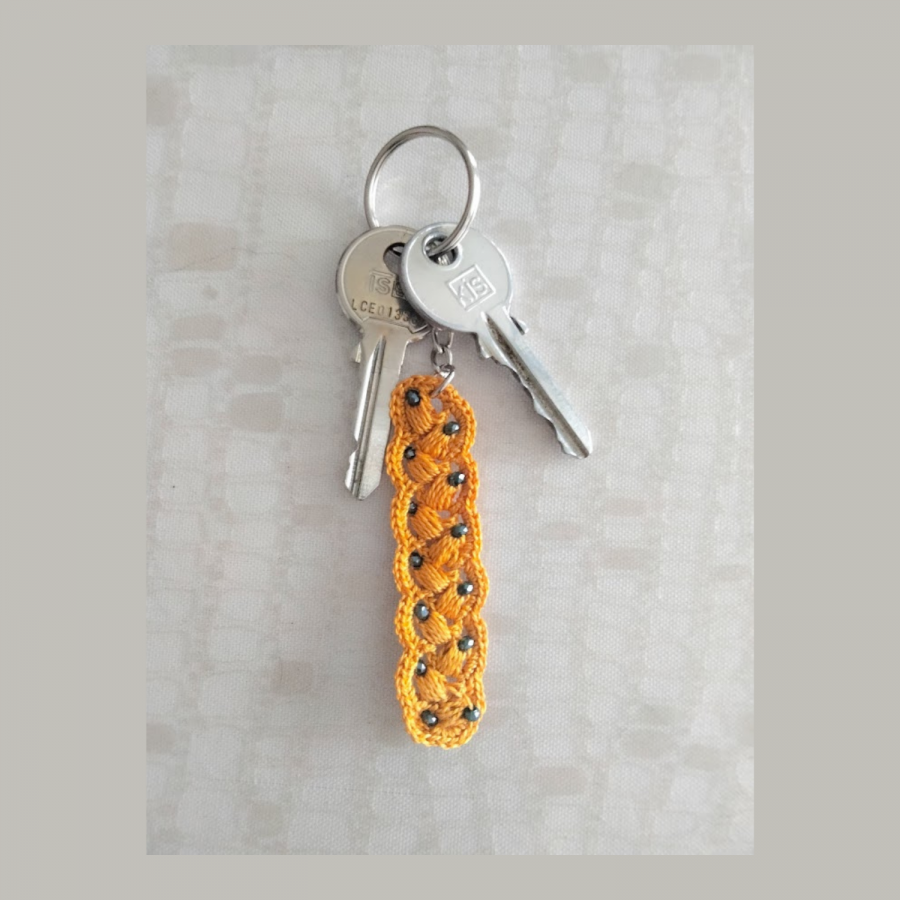 Refined key ring "Golden mustard