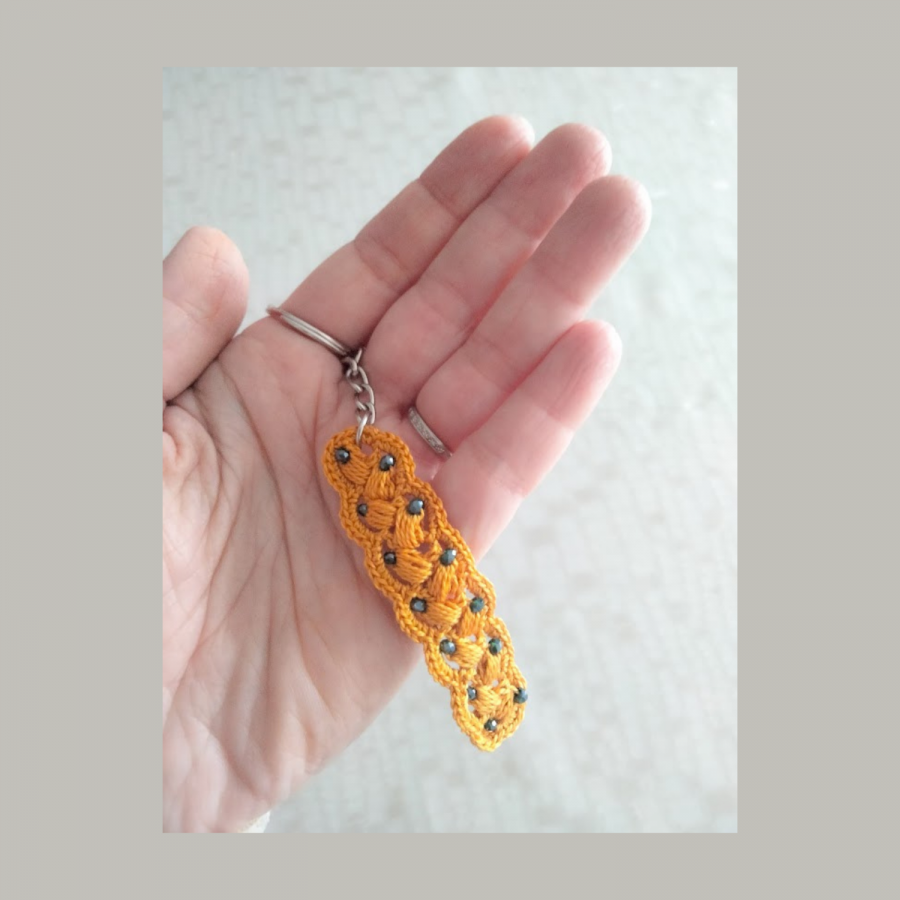 Refined key ring "Golden mustard