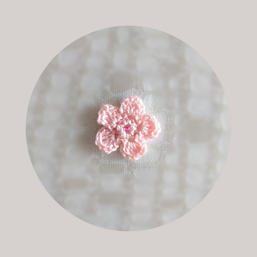 Sidonie - Pale Pink Applied Flower