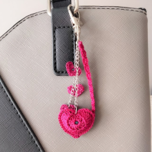 Heart' bag jewel Fuchsia