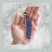 Lavender' key ring - pearly beads