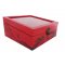 Wooden box inclined and its glass lid. Model : red dragon