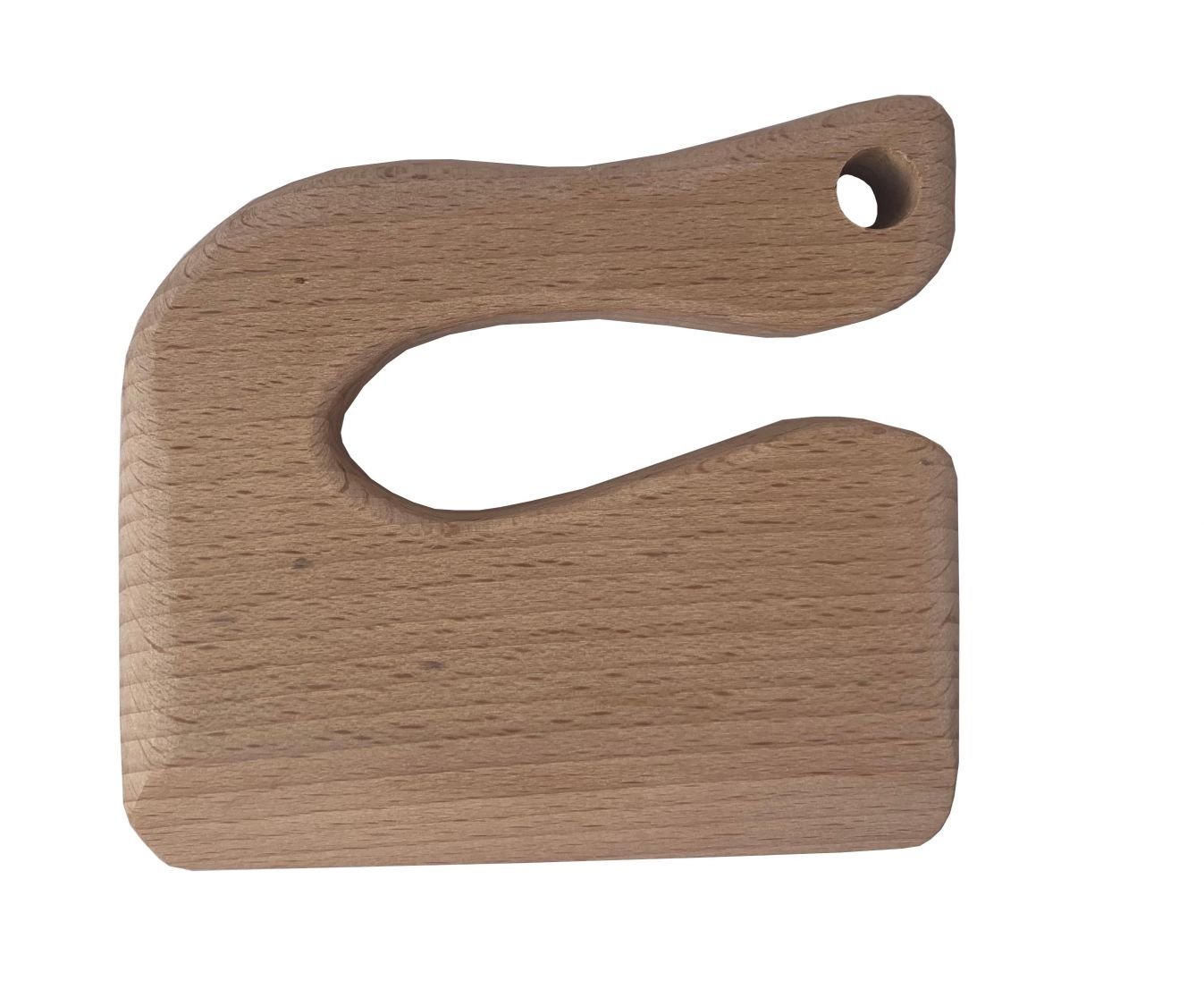 Beech wood knife and its cutting board for children