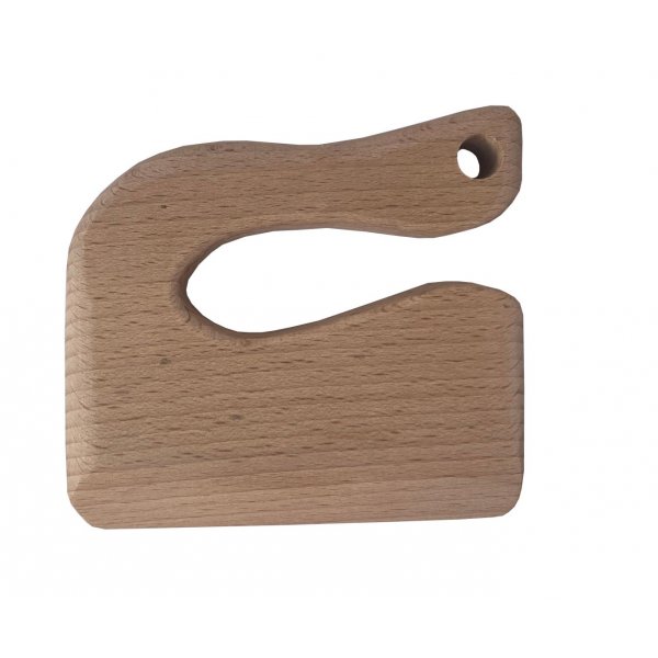 Beech wood knife and its cutting board for children