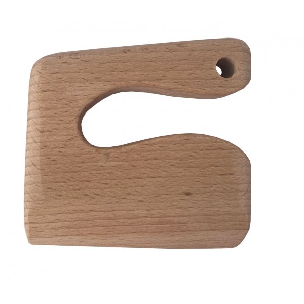 Beech wood knife and its cutting board for children