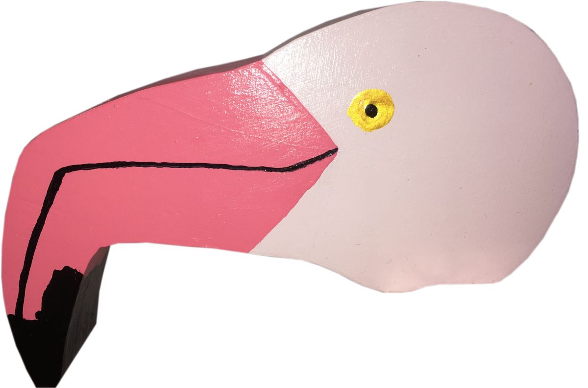 "The pink flamingo" paper towel holder 