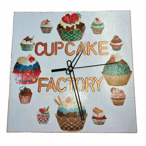 Wooden clock carrer model "cup-cake 