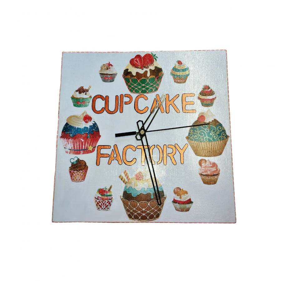 Wooden clock carrer model "cup-cake 