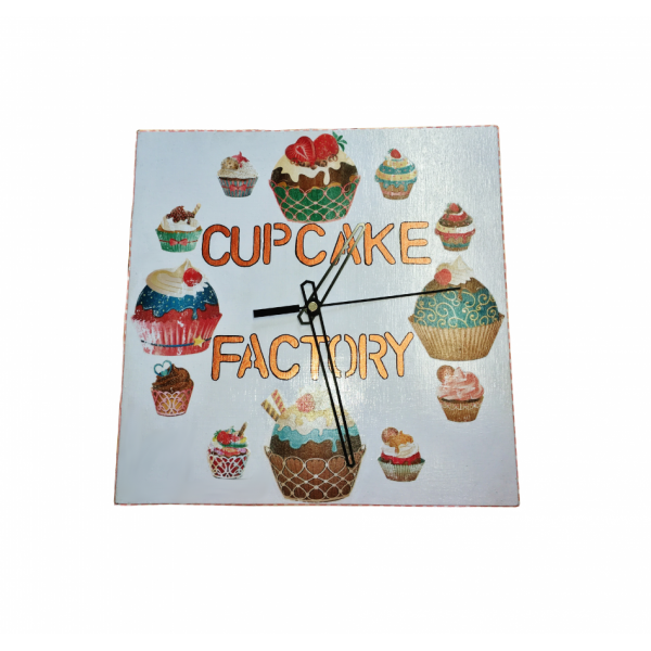 Wooden clock carrer model "cup-cake 