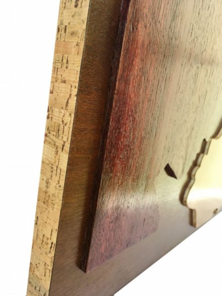 Giant clock "the kiss" in wood