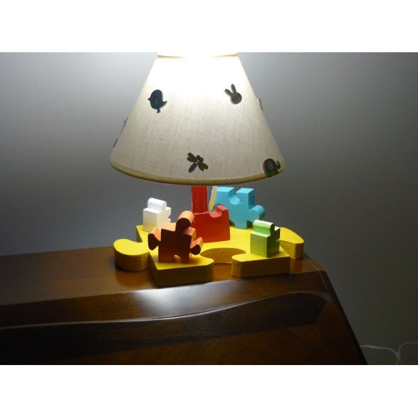 Children's Bedside Lamp "The Puzzle" H 30 Cm