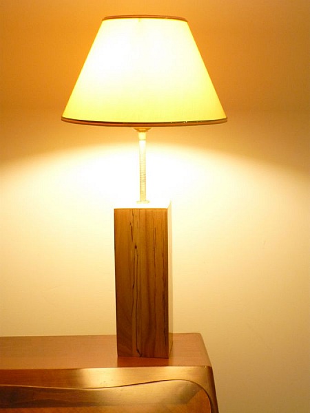 Table Lamp 56 Cm, Noble Wood : Ash, Marbled Birch