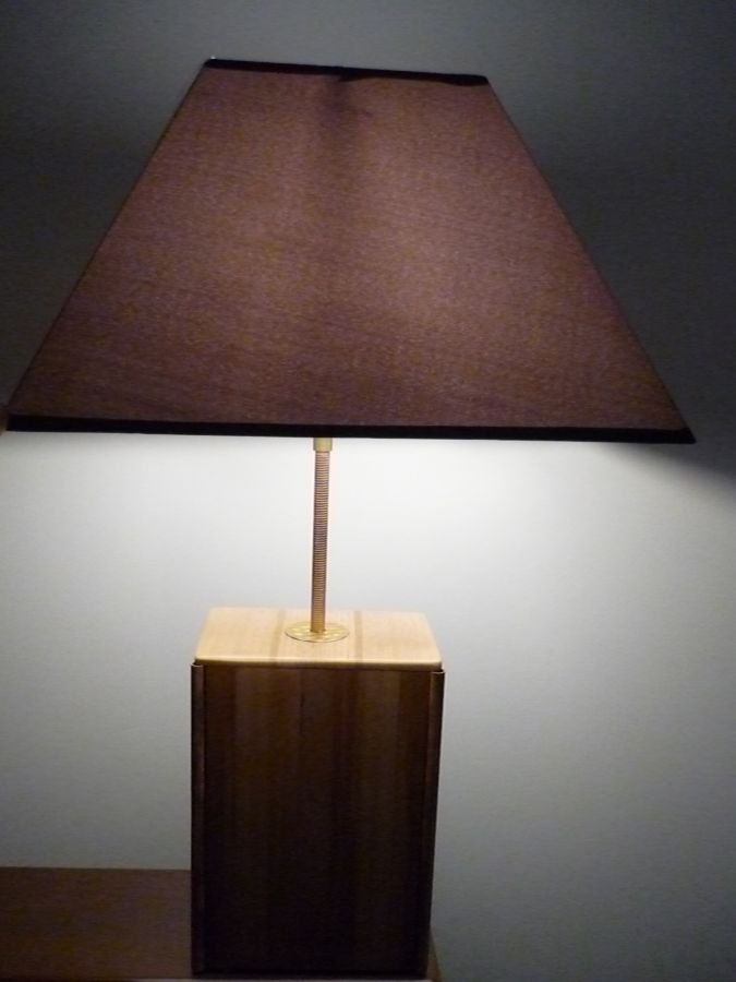 Table Lamp 63 Cm, Noble Wood : Chestnut, Oak, Walnut