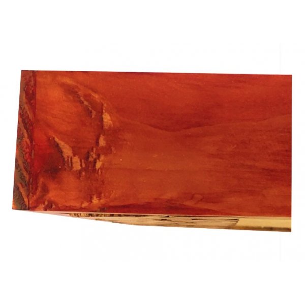 Large rectangular mirror in red mahogany wood 47 x 56 cm