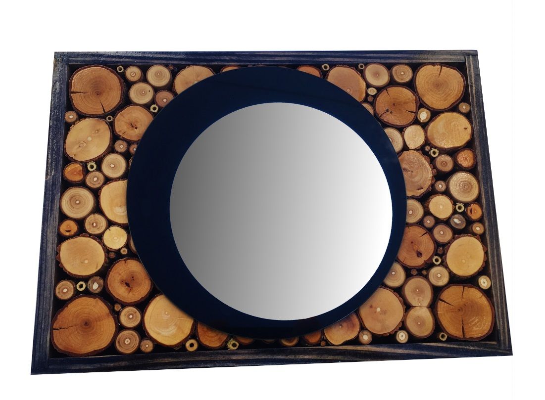 Rectangular mirror in ebony wood 31 x 22