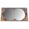 Rectangular mirror in wood log 39 x 20 cm grey