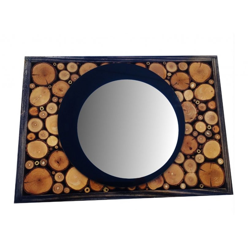 Rectangular mirror in ebony wood 31 x 22