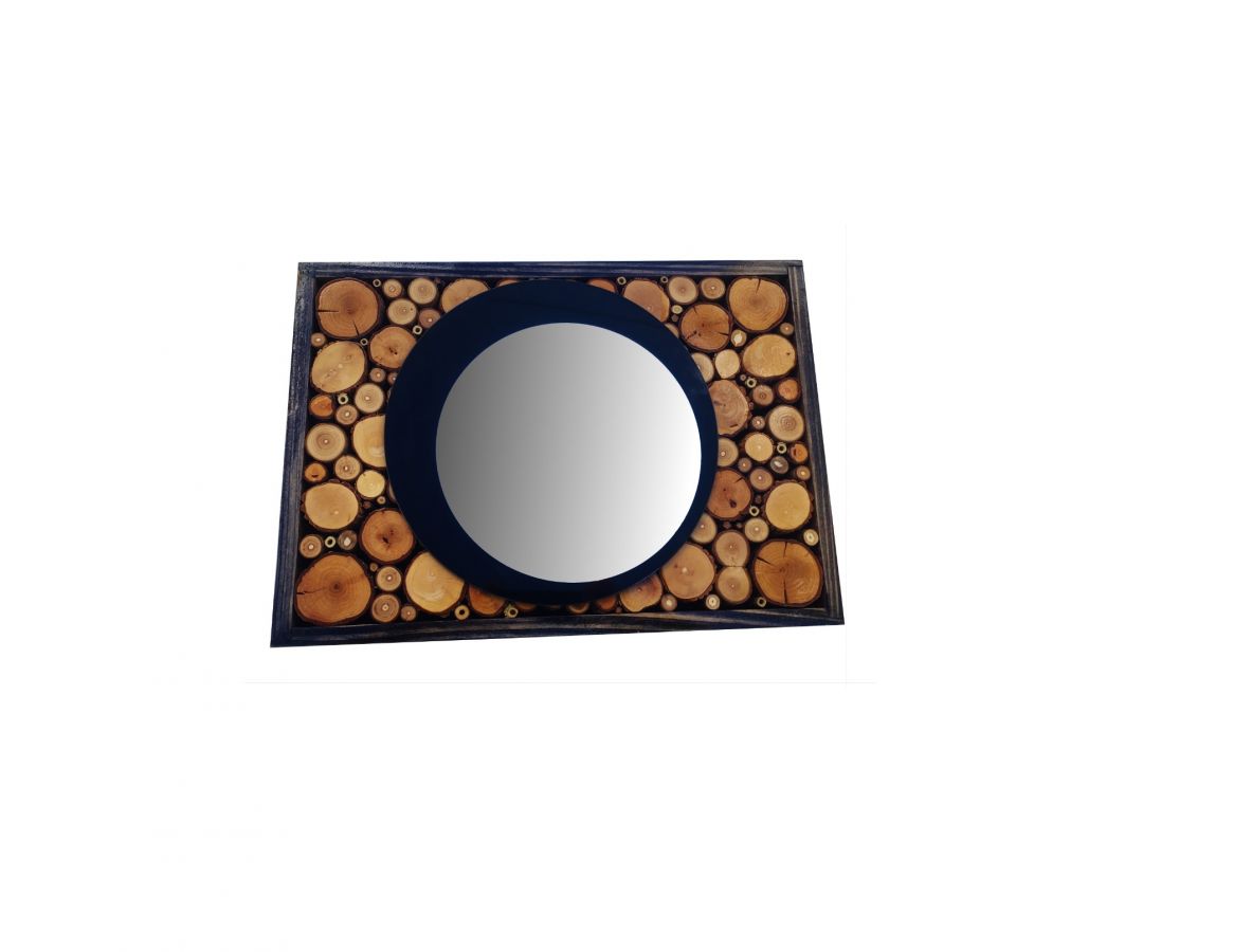 Rectangular mirror in ebony wood 31 x 22