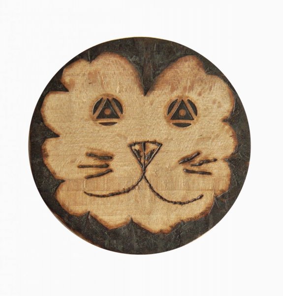 Bottle opener / bottle opener in beech wood model : lion