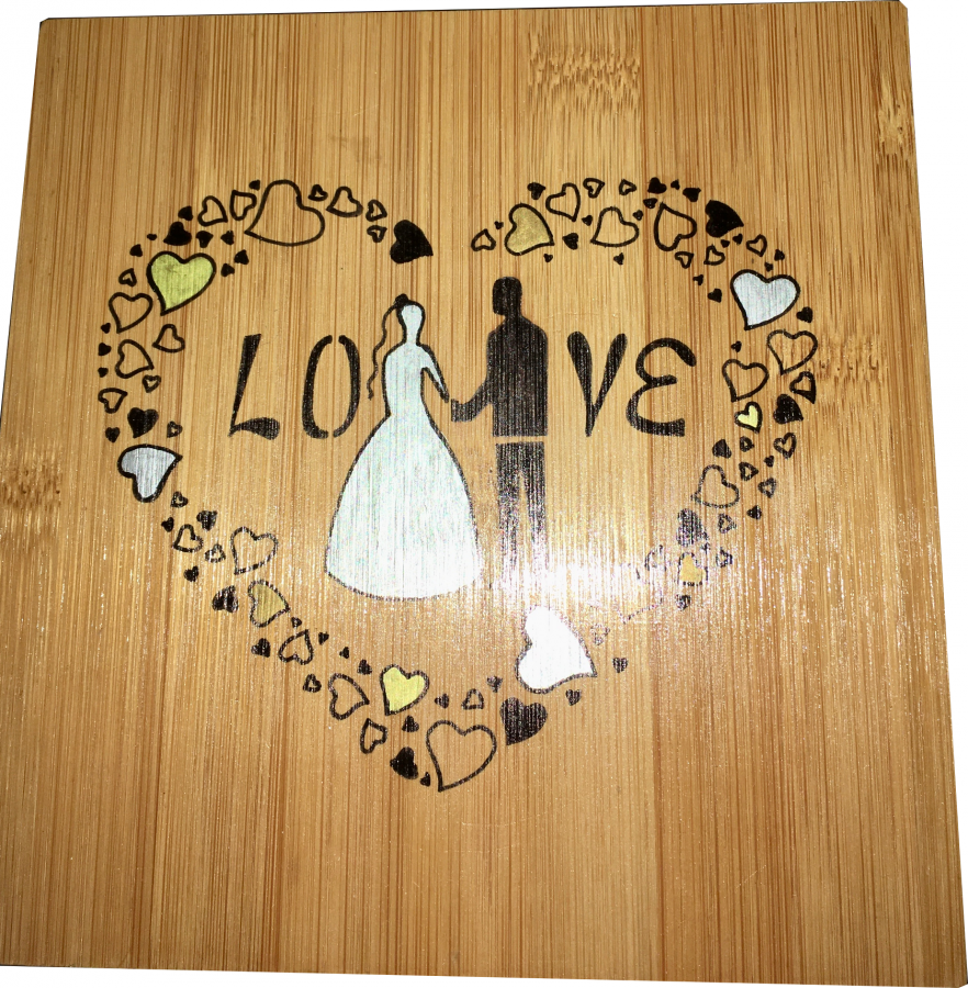 Sign "Married" table posed 15x15 cm