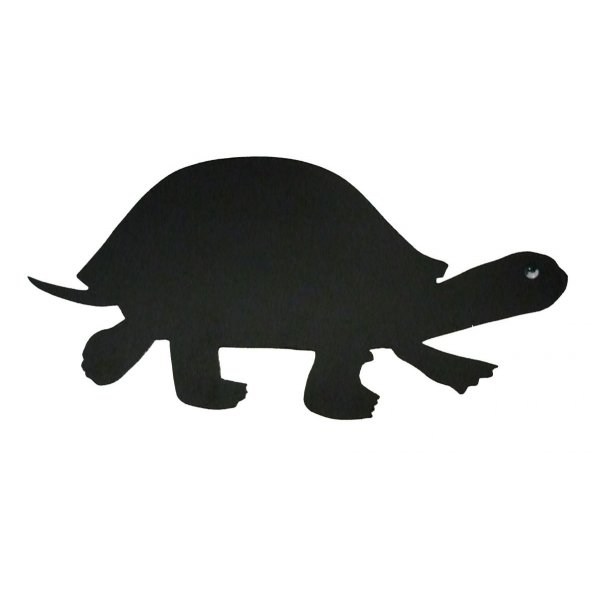 Wall or door sign in wood model : turtle 41x20 cm black